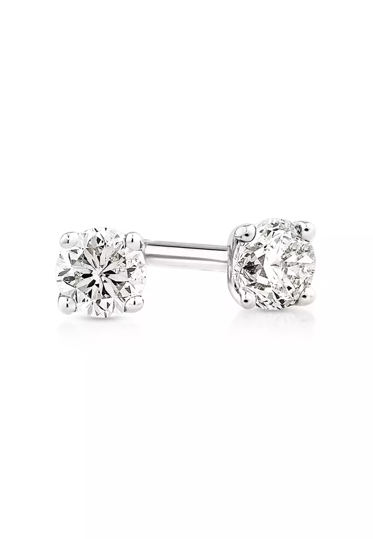 White gold stud earrings outlet