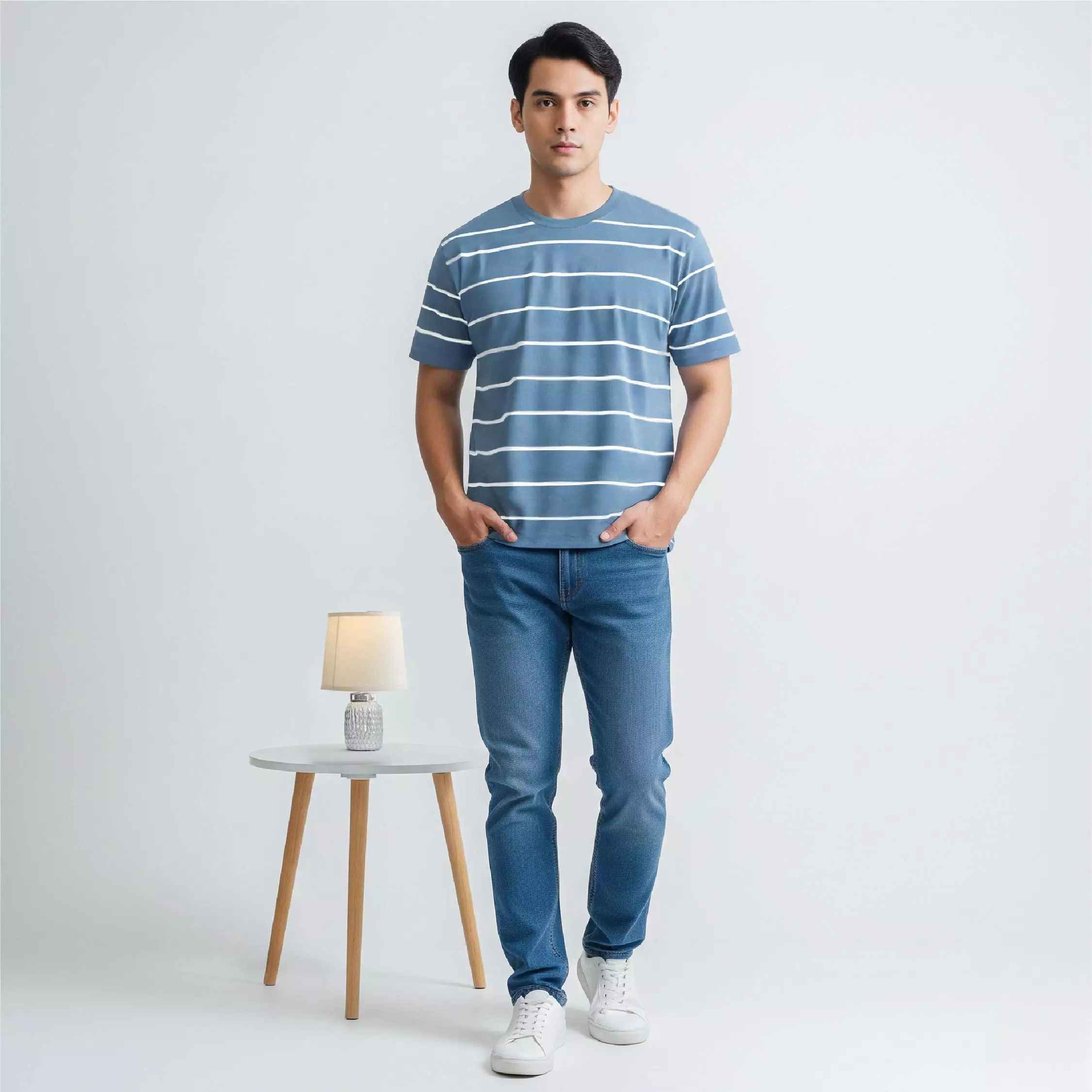 Kale EROS DENIM / Cotton Cloudy / Kaos Boxy Fit / Kaos Korea / Atasan Kaos Pria / Kaos Basic Pria
