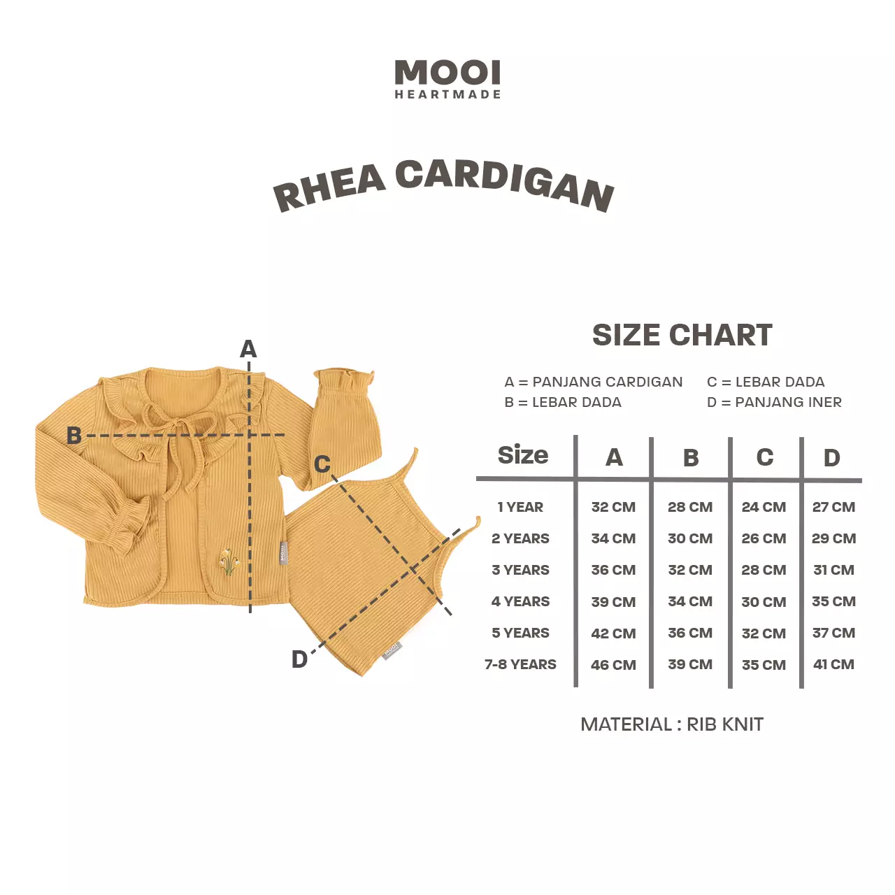 Mooi Cardigan Anak Two Pcs Rhea Cardigan - Pink Rose
