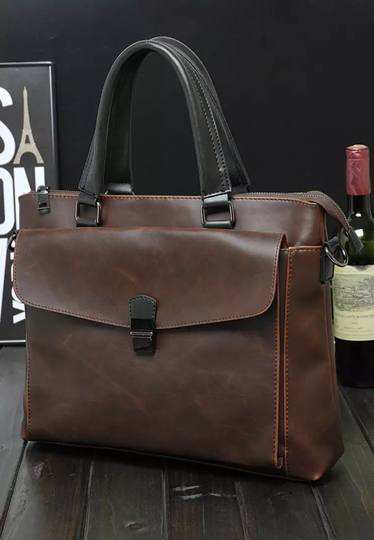Buy Lara Top Handle Messenger Bag Brown Online ZALORA Malaysia