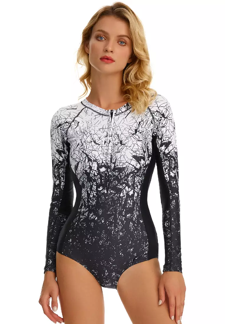 Its Me Surf Print Long Sleeve One Piece Swimsuit 2024, Buy Its Me Online