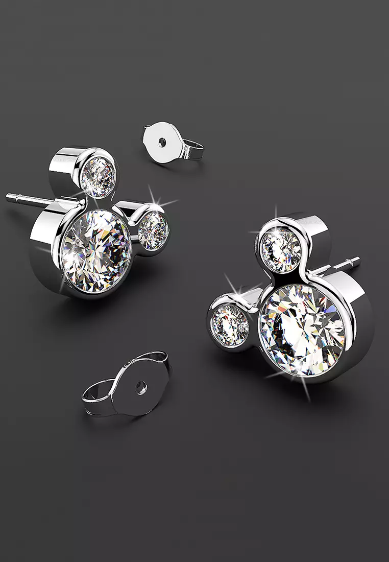 White gold hotsell minnie mouse earrings