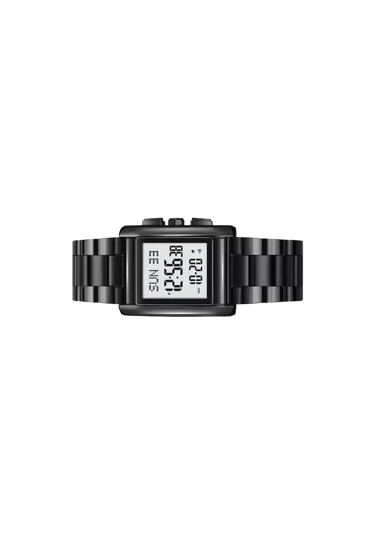 Jam Tangan Digital Pria Elegan Black White ORIGINAL