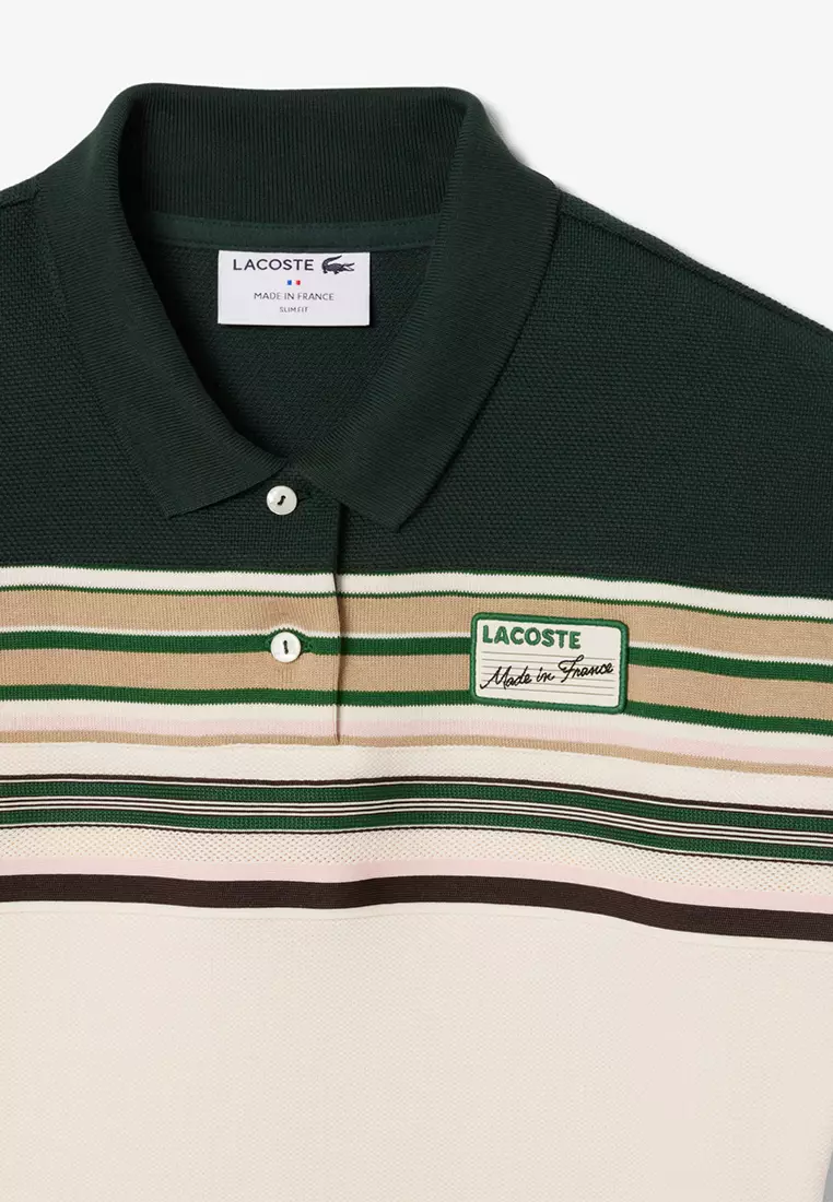 French Made Slim Fit Striped Polo Shirt