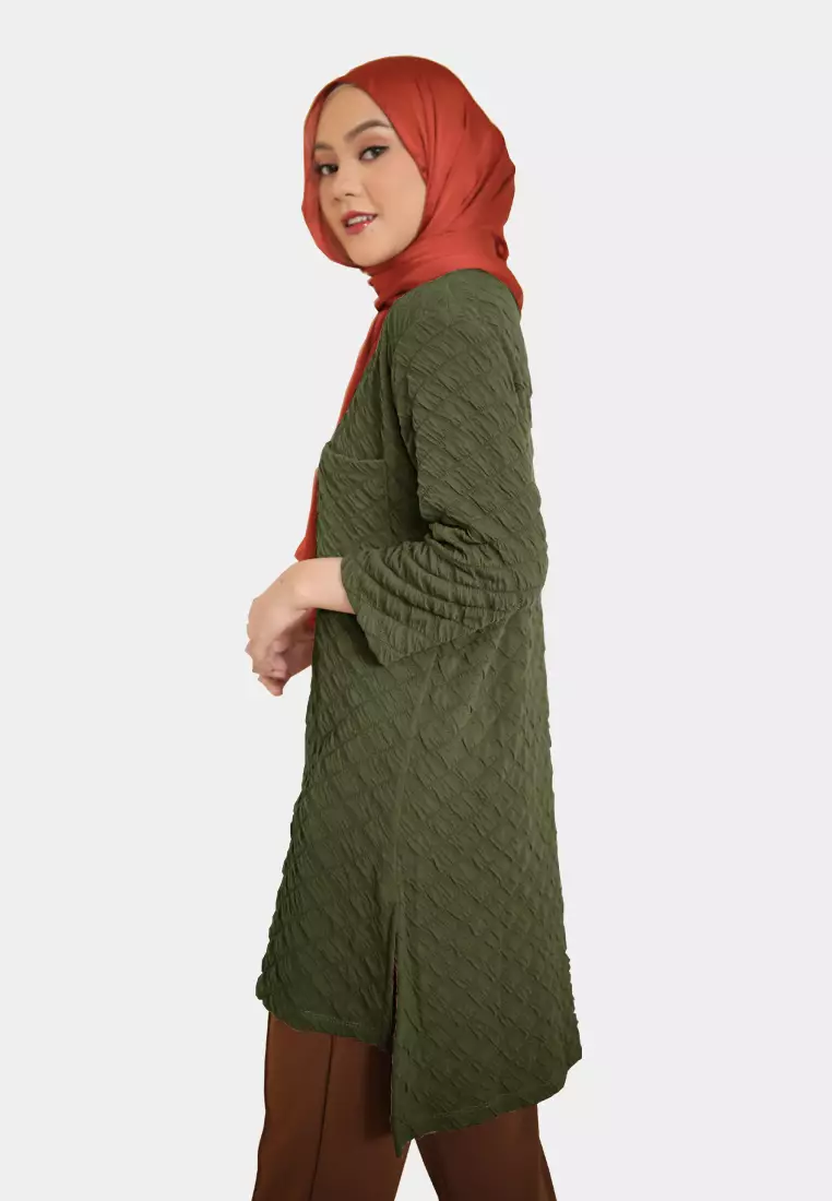 Shakilla Tunik | Atasan Wanita Lengan Panjang - Green