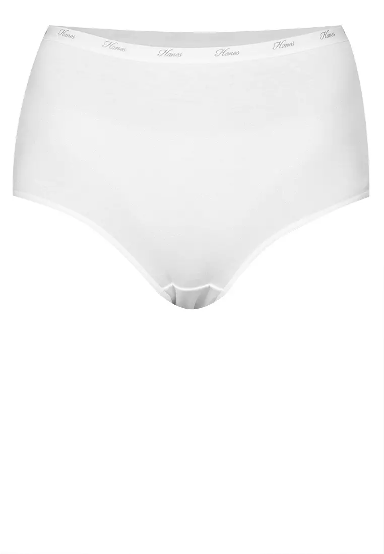 Sloggi High Waisted Control Maxi Lady Seamless Cotton Underwear or Panties  (White, 2XL, 2 Pack)