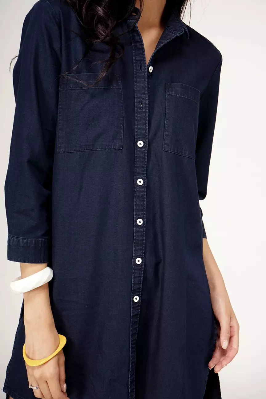 Kemeja Wanita Claresta Dark Blue