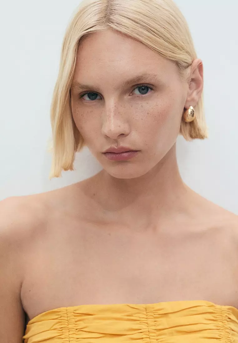 Ruched Strapless Top