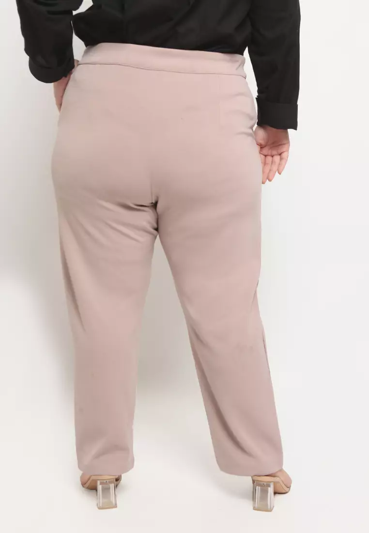 Plus Size Pants Regular Fit Anais Nude