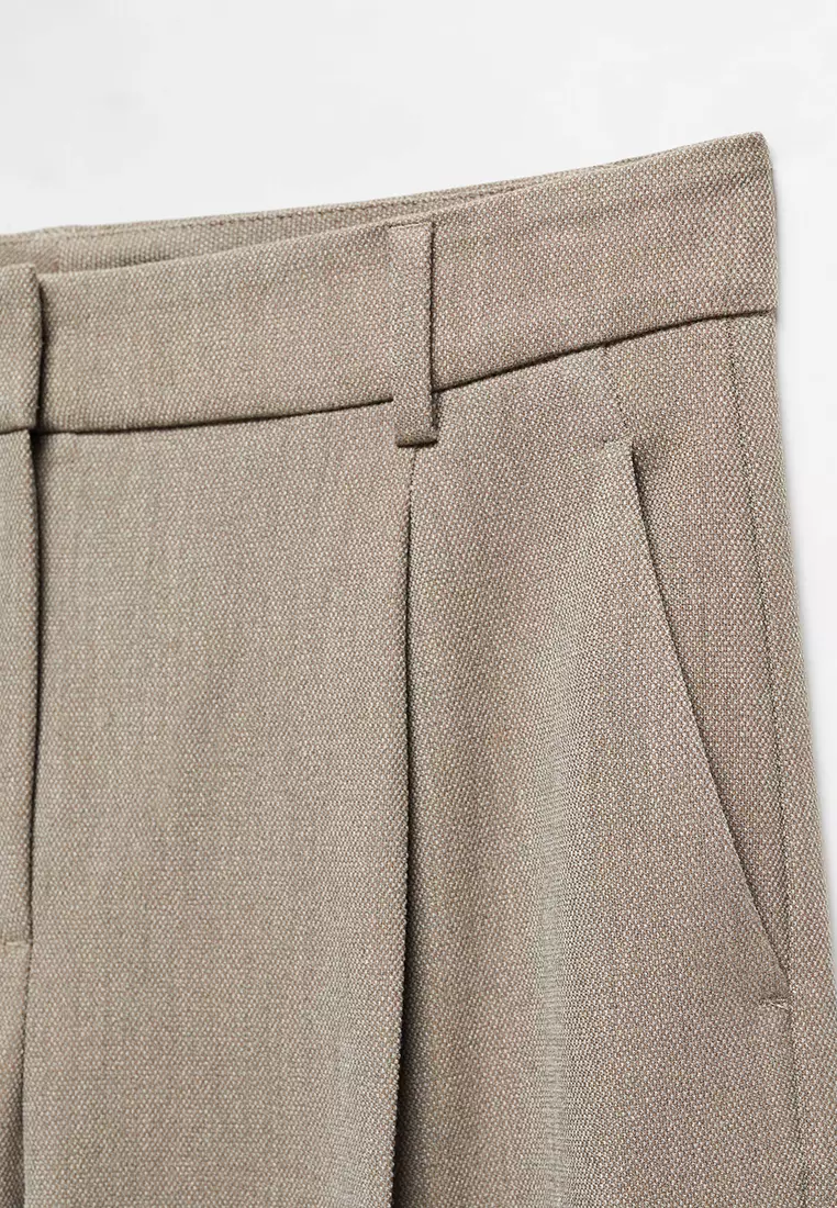 Buy Mango Pleat Straight Trousers 2024 Online