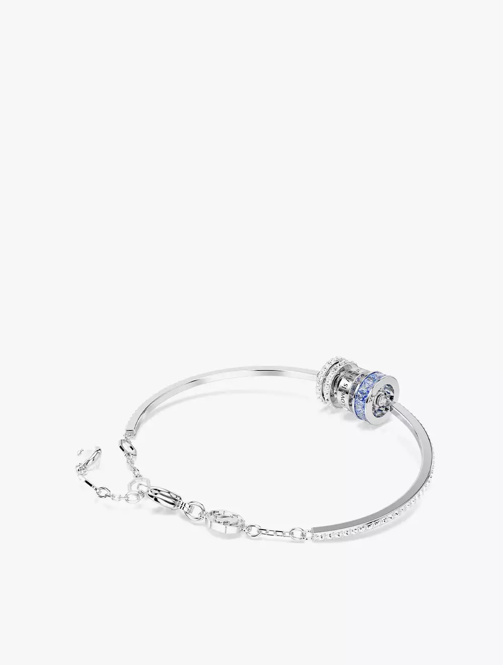 Connexus Bracelet, Mixed Cuts, `Love Is Around`, Blue, Rhodium Plated - M - Blue
