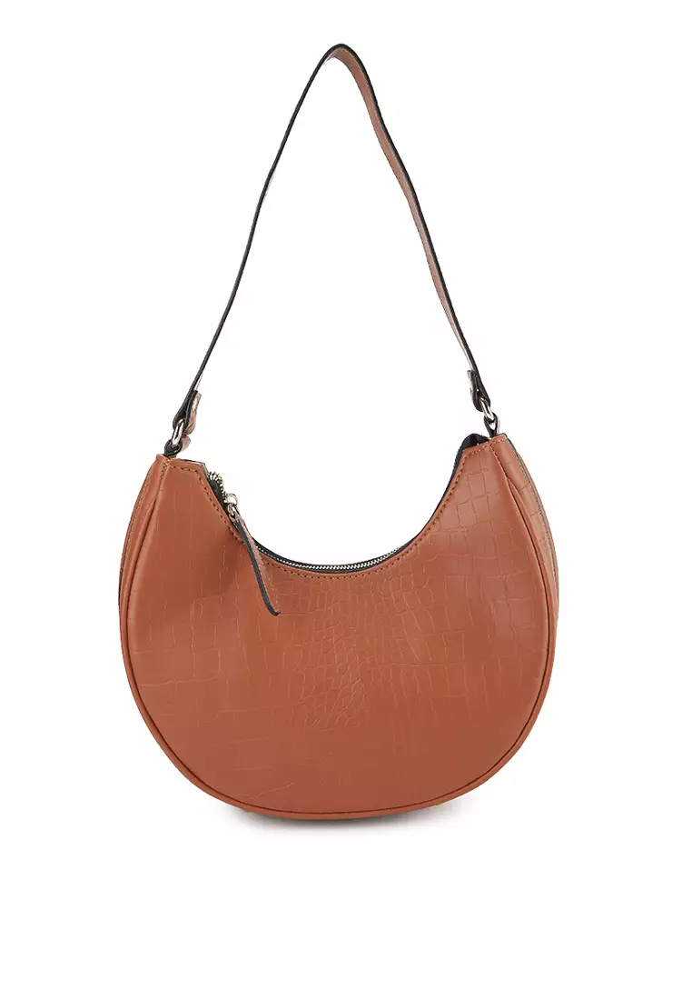 Luna Shoulder Bag Tas Bahu Wanita denganÂ KulitÂ Croco