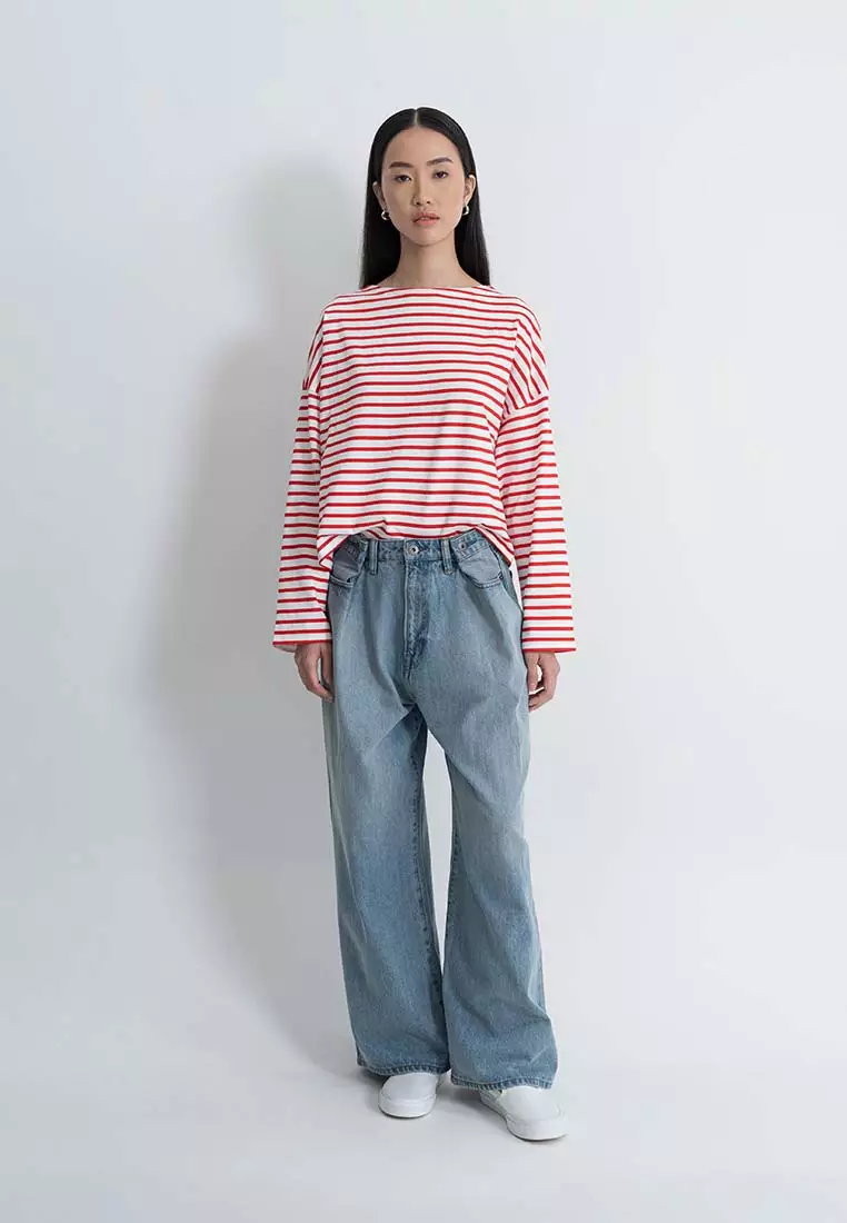 American Holic - Kakogawa Tucked Wide Denim Pants