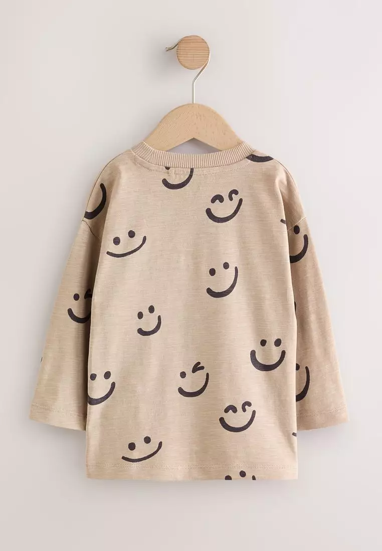 100% Cotton Long Sleeve All-Over Print T-Shirt
