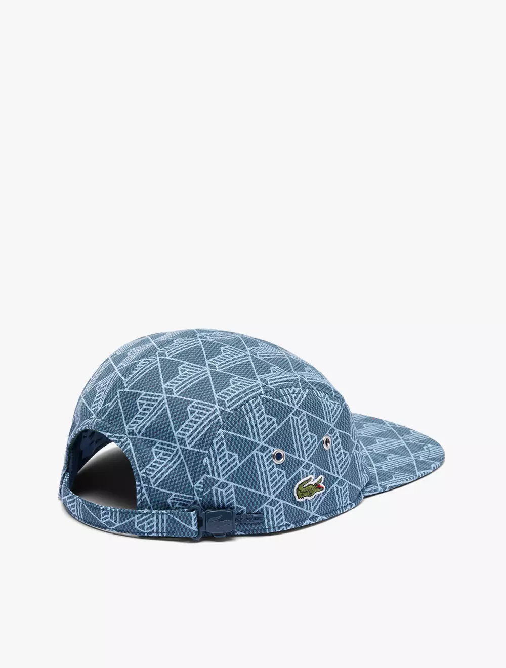 Printed Twill Jockey Cap - Blue