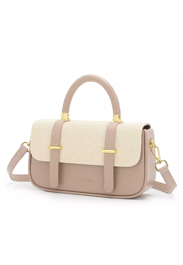 Women's Top Handle Bag / Sling Bag / Crossbody Bag - Khaki