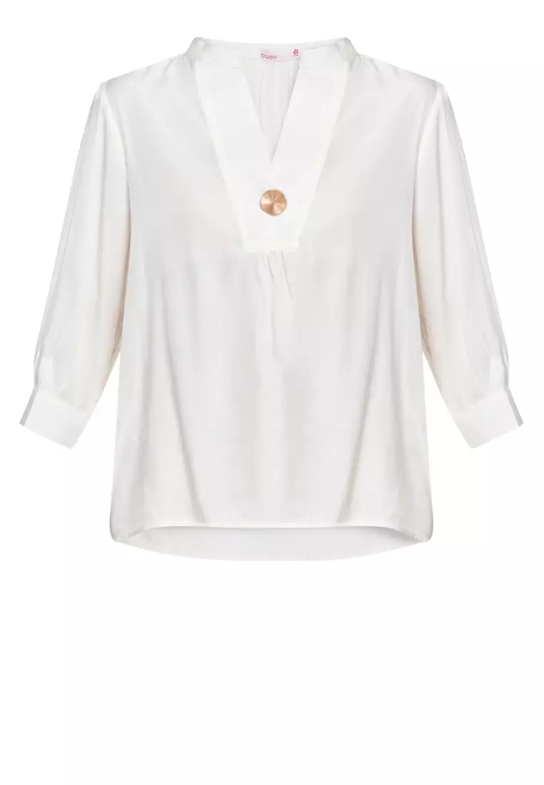 Carrie Mandarin Collar With Yoke Top