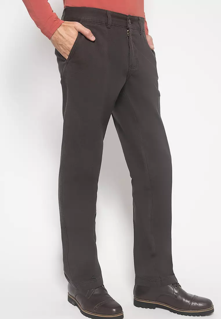 LGS - Celana Panjang Casual - Double Pocket - Coklat Tua - Regular Fit - CCT.354.027.674.C