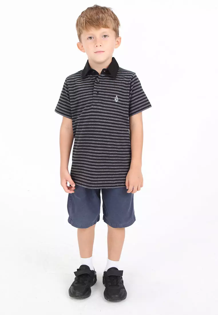 KPL TYPSY STRIPY SHORT SLEEVE POLO BLACK
