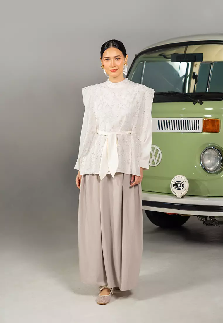 Kami Effie Paneled Top Ivory