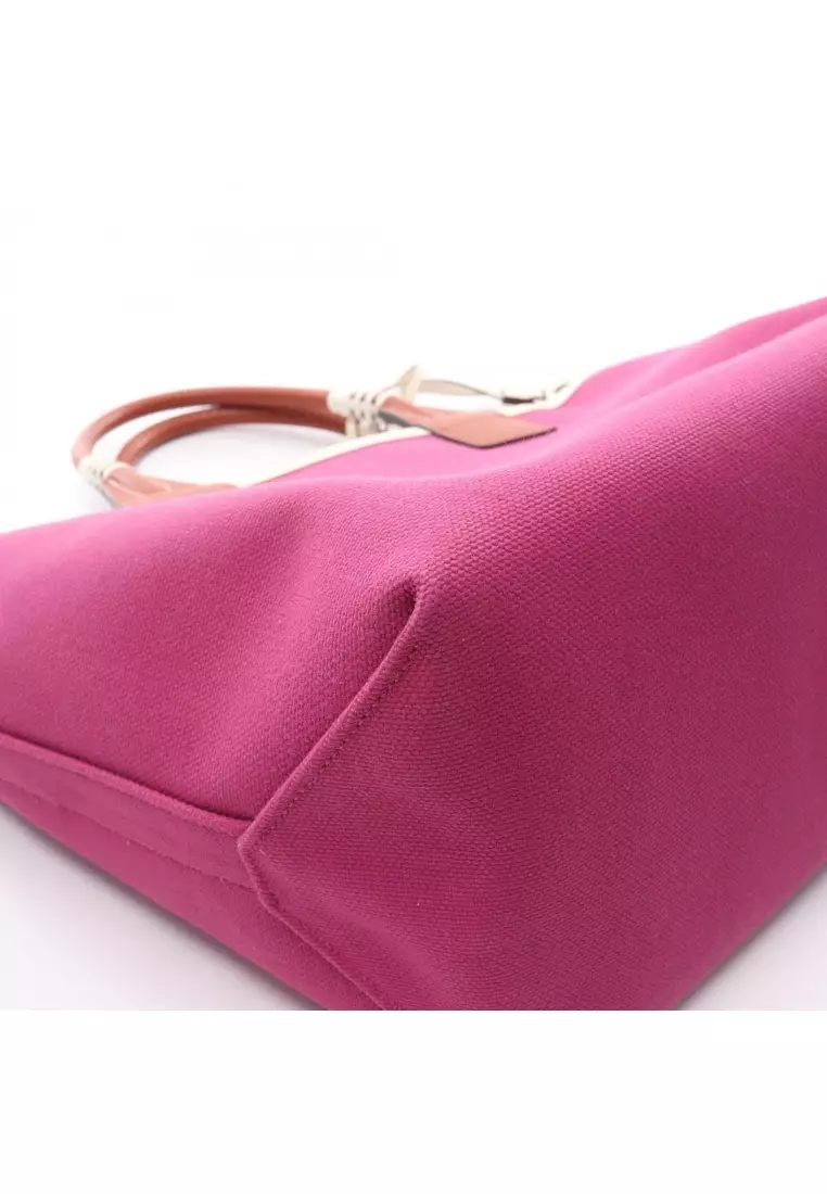 Pre-Loved Hermès Steeple 25 rose purple Cuible Handbag tote bag toile military Veau Swift Pink purple Brown U stamp