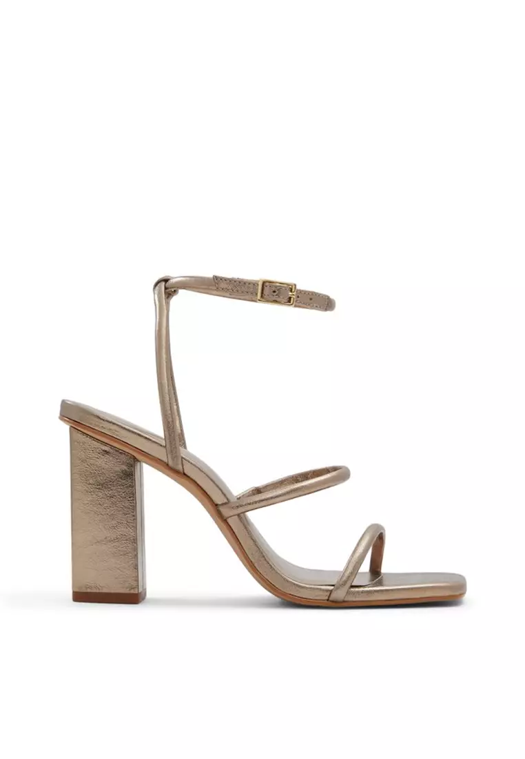 Aldo gold clearance strappy heels