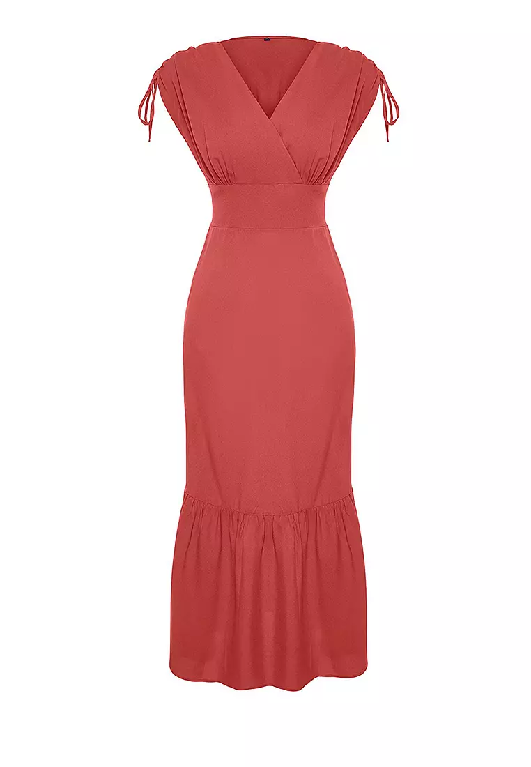 Ruched Midi Dress