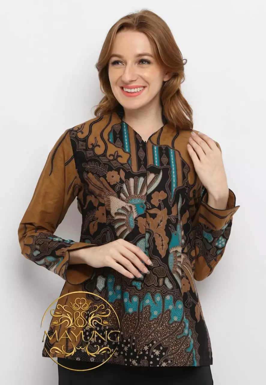 Blouse Batik Premium Citragada Coklat