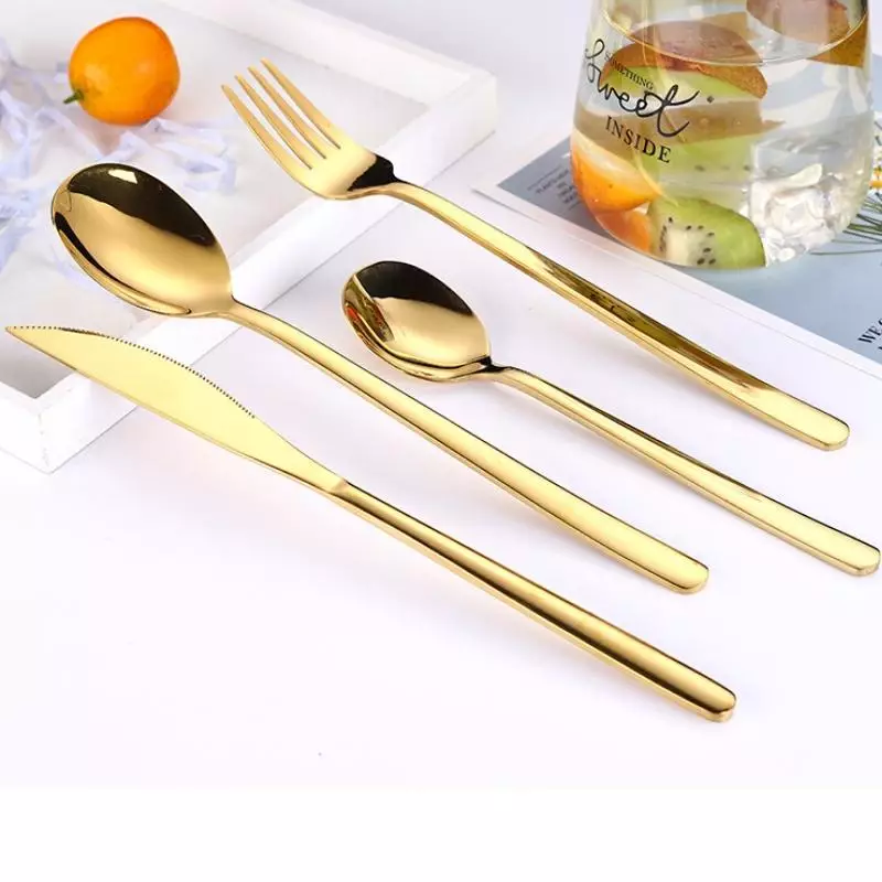 4pc Western Cutlery Set (Gold)