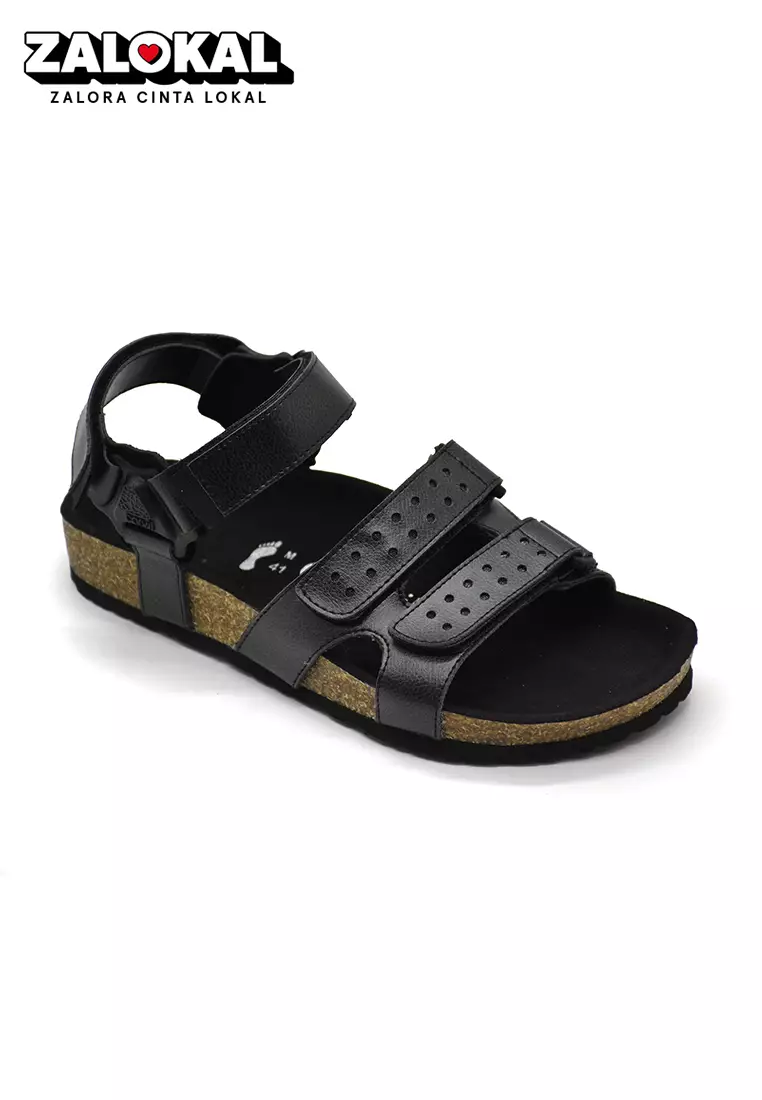 Jual CARVIL Carvil Sandal Pria BENZOVA 01 M BLACK Original 2024