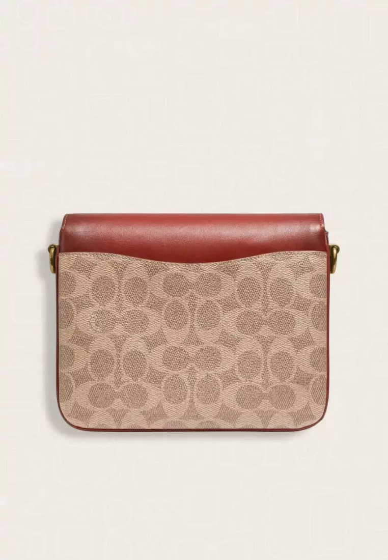 Coach Cassie Crossbody 19 In Signature Canvas Tan Rust