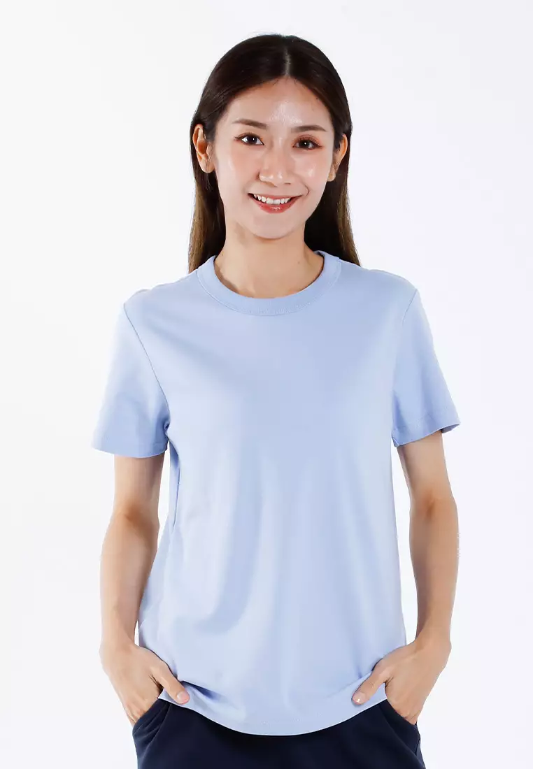 Forest Ladies Premium Cotton Round Neck Tee | Baju T Shirt Perempuan - 822435-32Ltblue