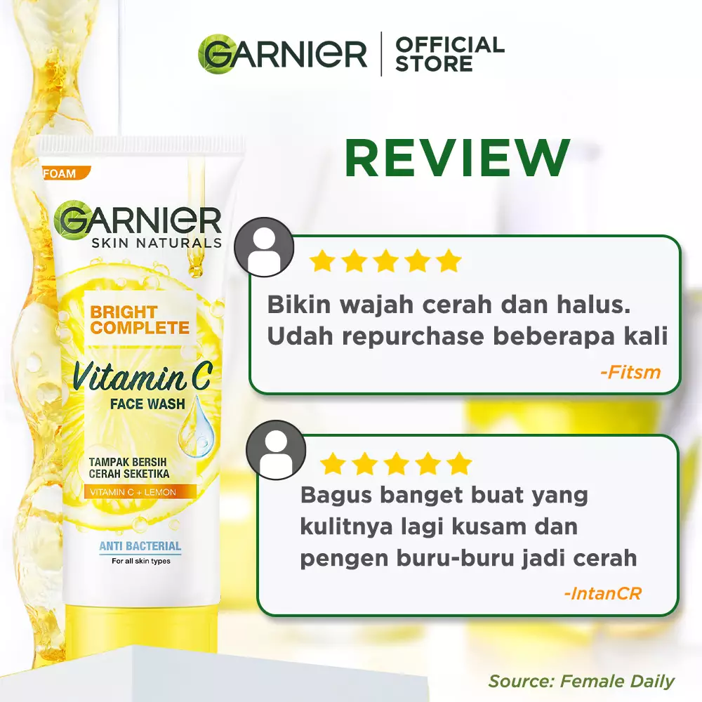 Garnier Bright Complete White Speed Foam 100ml Pack of 3