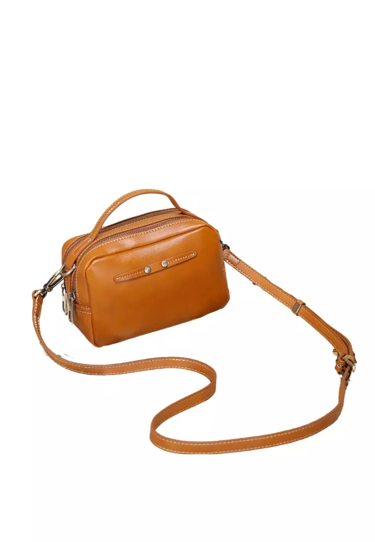 Fashion Top Layer Cowhide Shoulder Crossbody Handbag