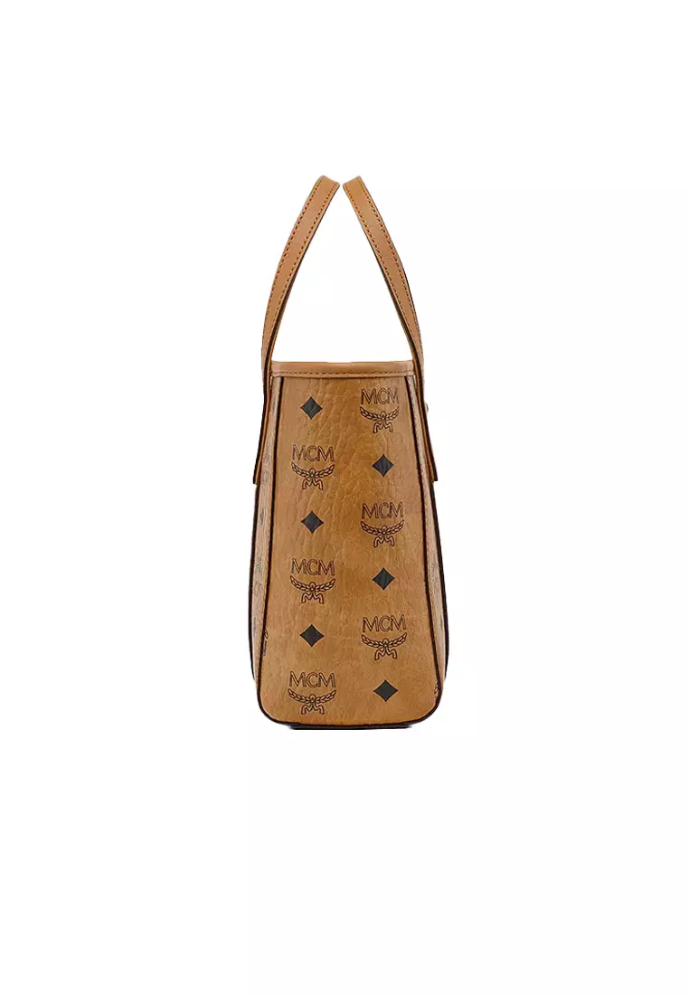 Mini Toni Top-Zip Shopper In Visetos Cognac MWPEAMT06CO001