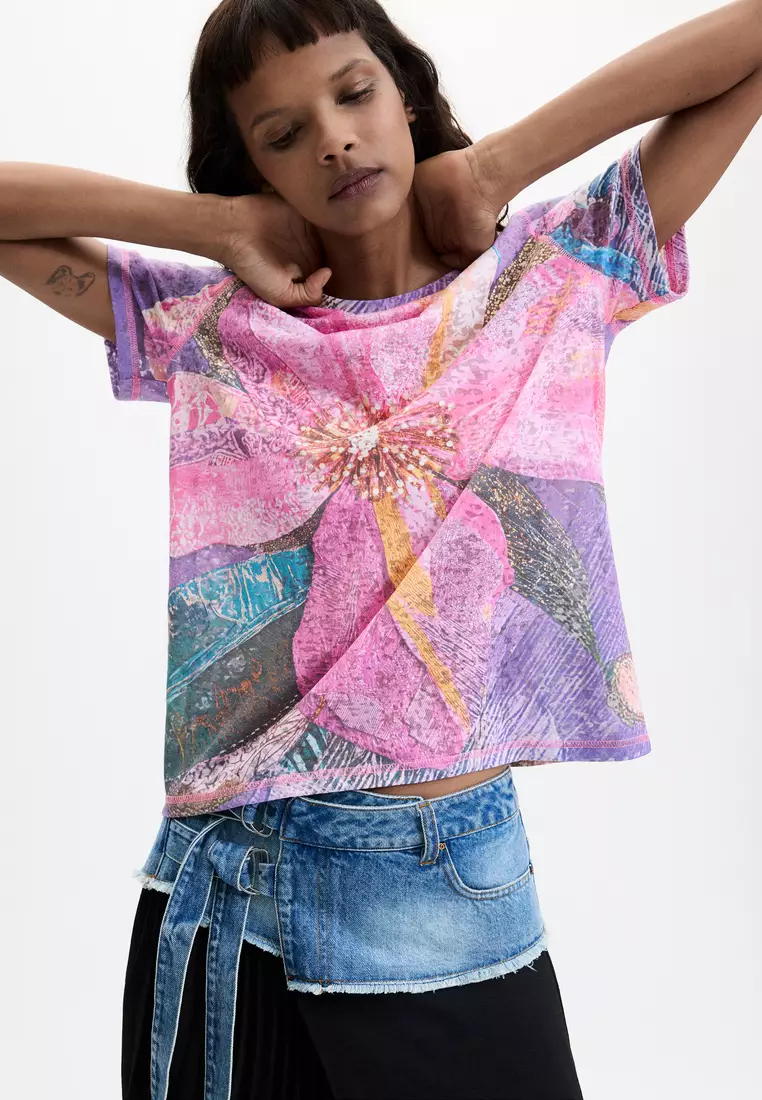 Floral Art Print T-Shirt