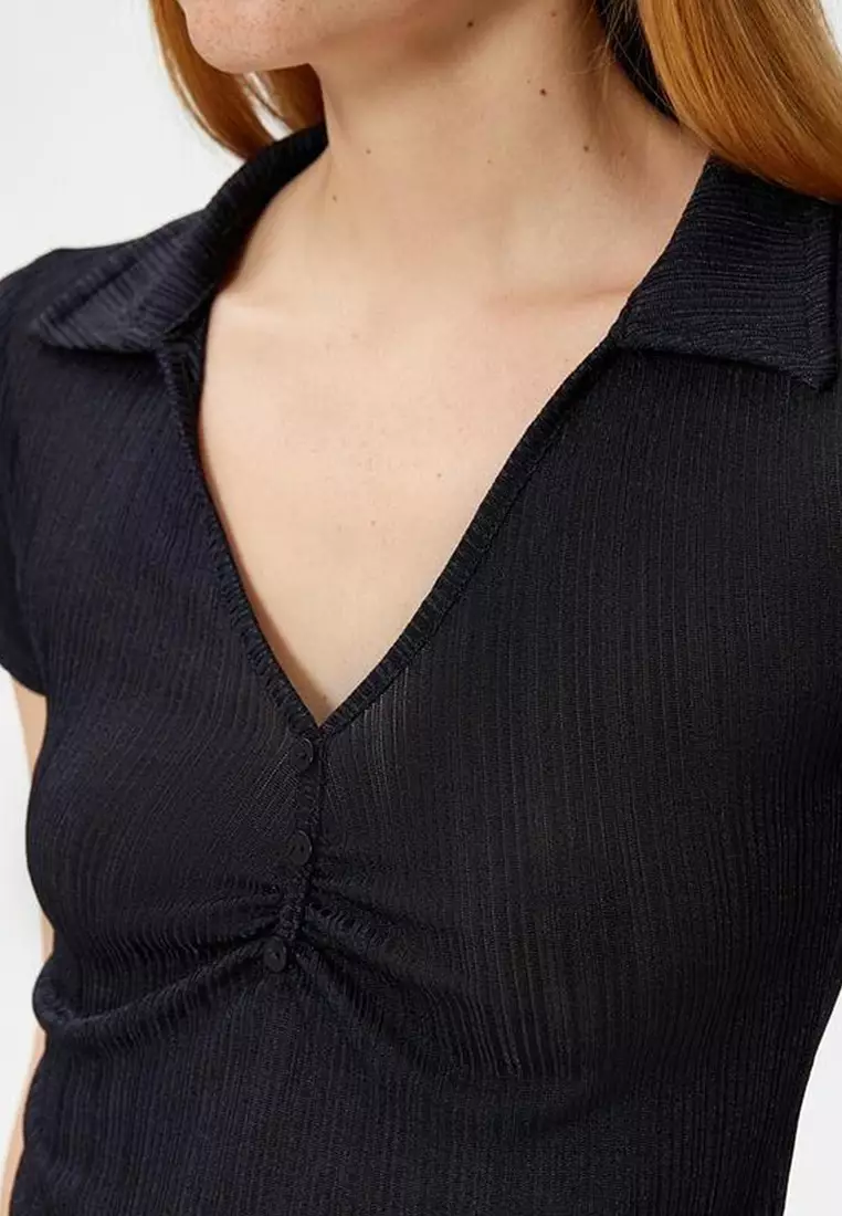 Textured Stripe Polo Shirt