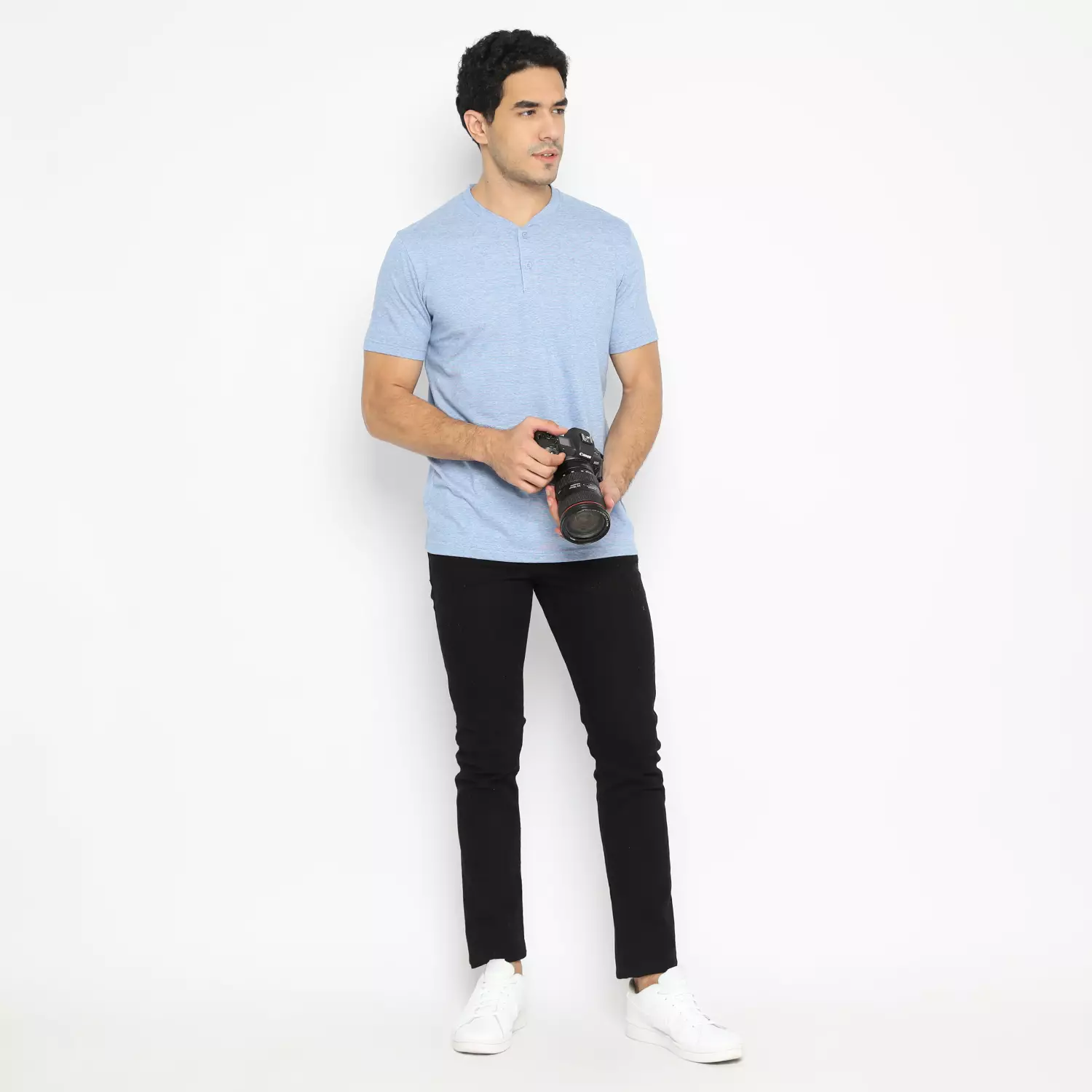 Kale Austin Blue / T-Shirt Kancing Polos Lengan Pendek / Unisex Casual