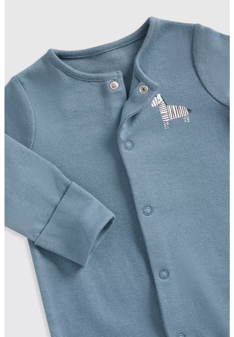 Zebra Baby Sleepsuits - 3 Pack