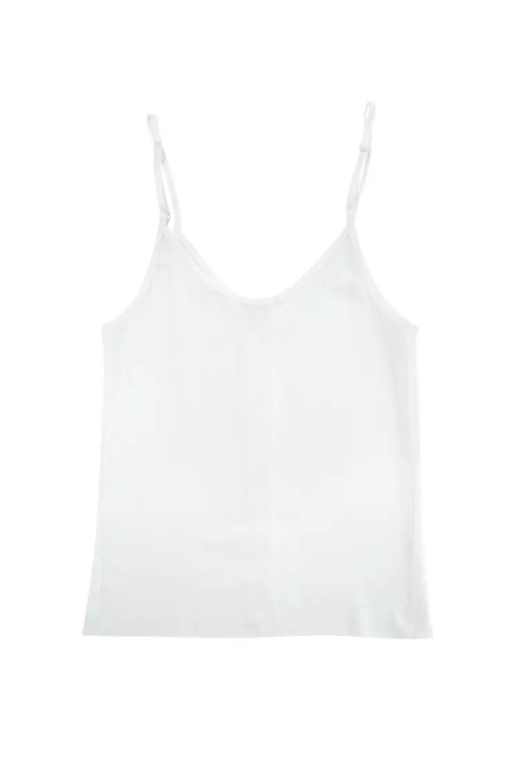 White thin clearance strap tank top