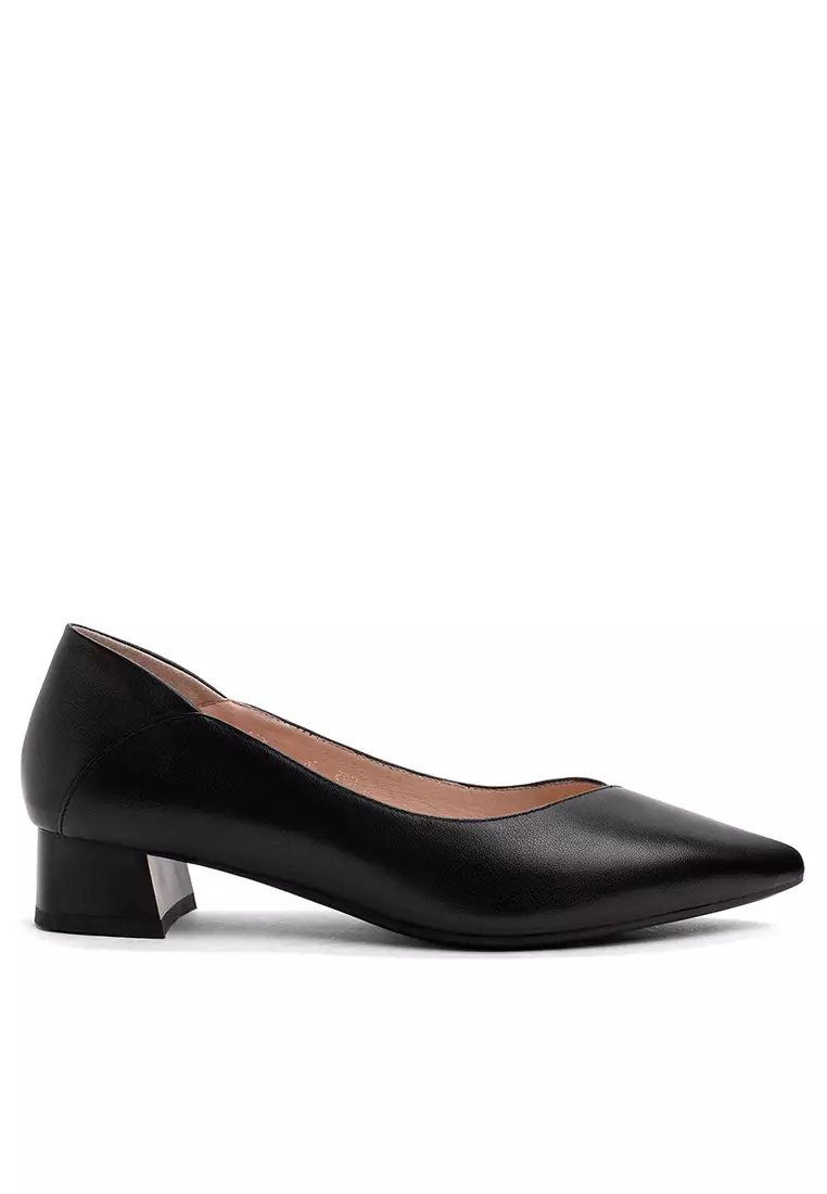 Discount on Twenty Eight Shoes  shoes - SKU: 3cm Grain Leather Uniform Chunky Heel Aa2633