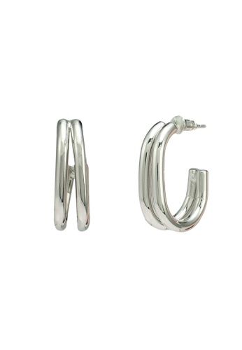 Red's Revenge silver Minimal Charm Hoop Earrings 6F70BAC161D7E4GS_1