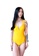 PINK N' PROPER yellow Basic V Front Bare Back Swimsuit in Yellow F7243USBF550BEGS_1