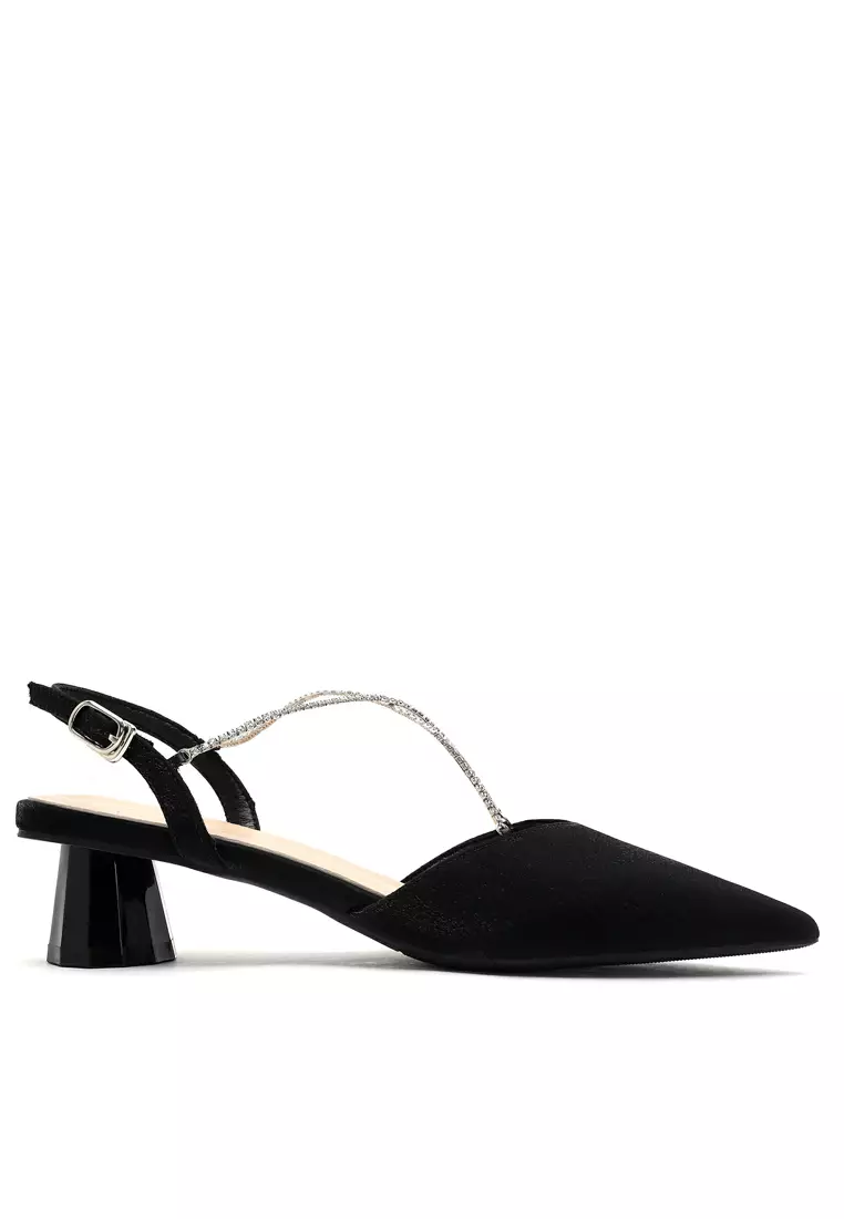 Discount on Twenty Eight Shoes  shoes - SKU: 5CM Rhinestone Strap Mid Heel Sandals 2240-5