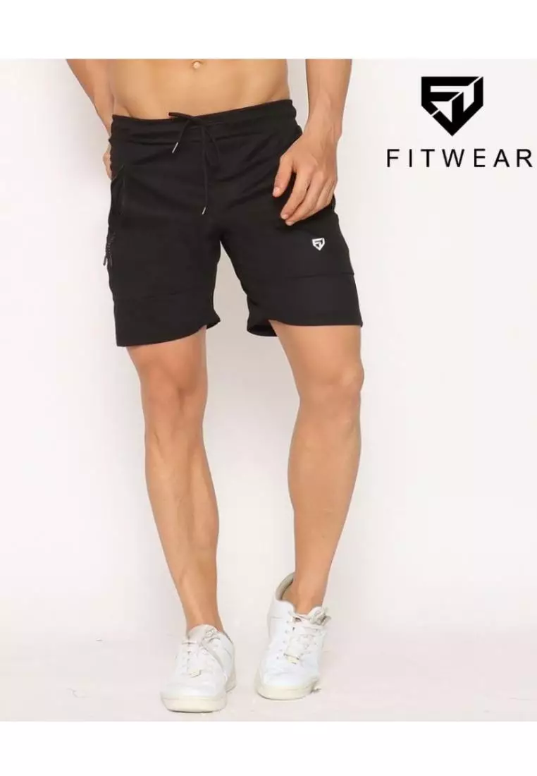 FITWEAR - ETHAN 1 BACK POCKET SHORT PANTS - BLACK