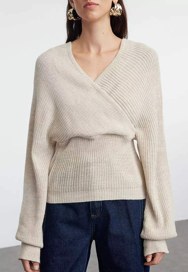 Lace Garnished Knitwear Sweater