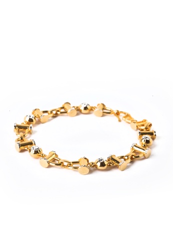 TOMEI gold TOMEI Bracelet, Yellow Gold 916 (9M-DM-B6259-2C-19cm) 3E8E8AC687C3A8GS_1