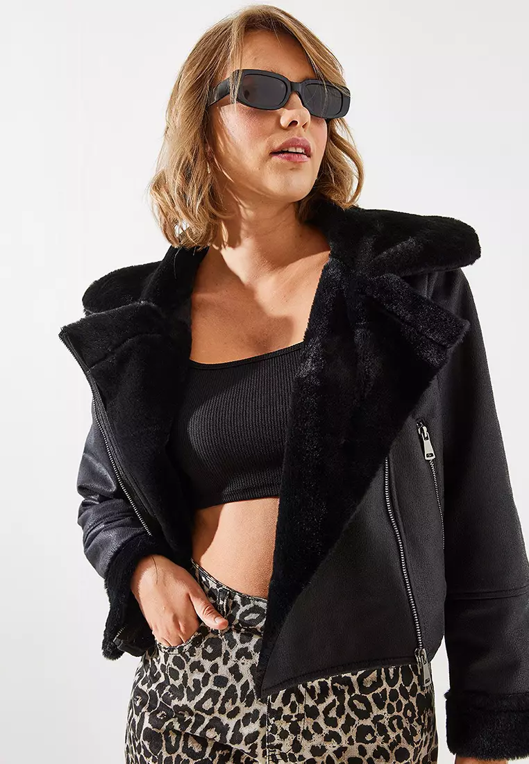 Women's Fur Laminated Leather Coat 2243 60101006