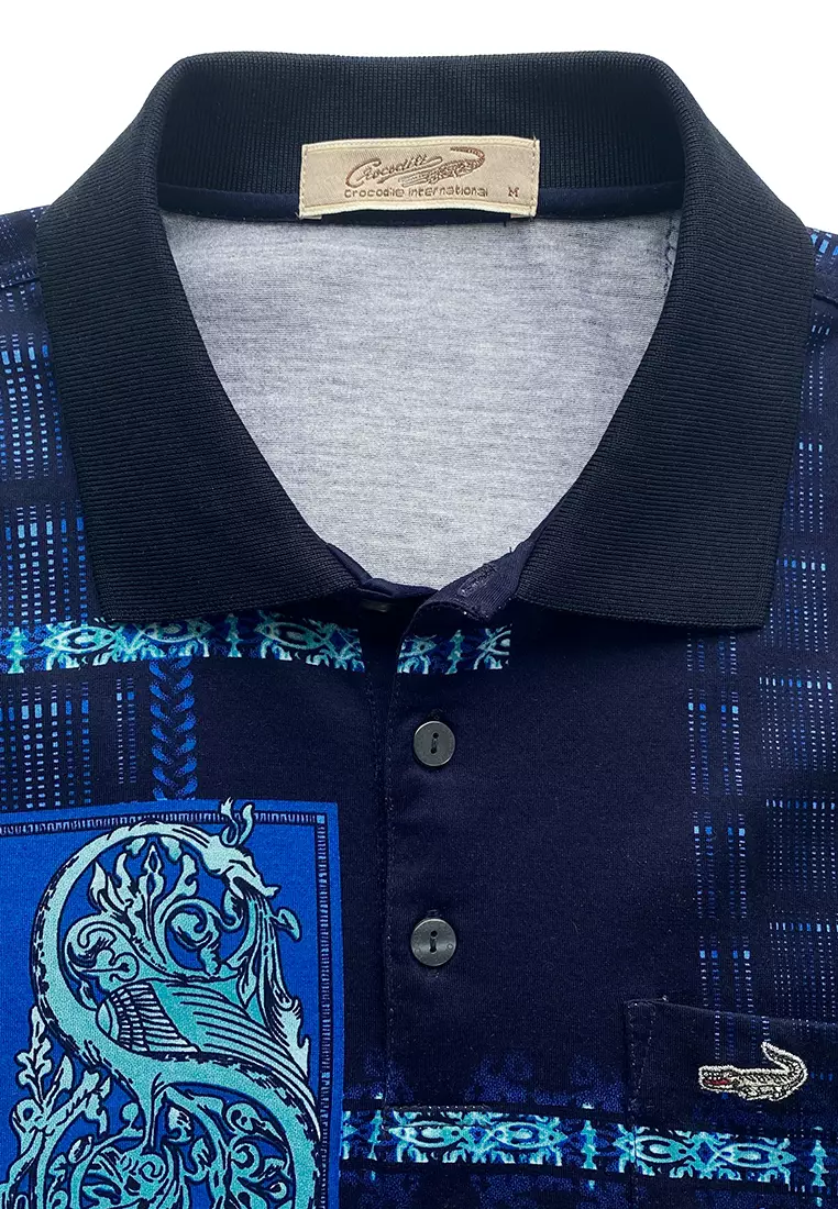 Crocodile DIAMOND 1809 Navy - Kaos Kerah Pria Men Polo Original Relax fit - Katun