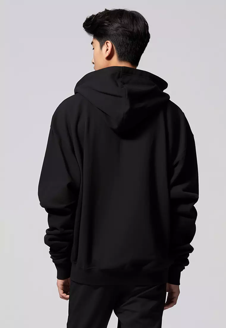 MOB17 Hoodie Pria Premium ScubaLux Adem "beast mode" hitam